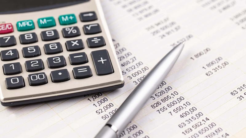 Items for business on a light background on the table view from the top